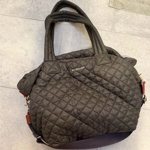 MZ Wallace Deluxe Large Quilted Charcoal Tote